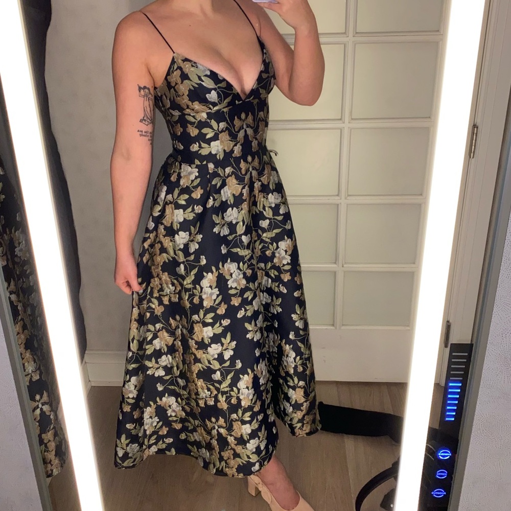 Satin Embroidered Dress